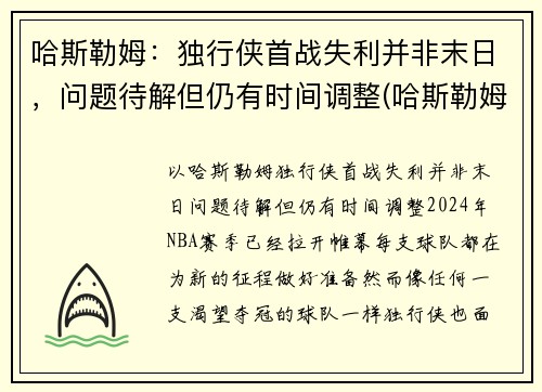 哈斯勒姆：独行侠首战失利并非末日，问题待解但仍有时间调整(哈斯勒姆被驱逐)